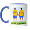 Kiddle-Design Beste Fußball Freunde Tasse Blau Personalisiert mit Namen Verein Fußballer Geschenk Fußballfan Trainer Fußballtrainer Fussball