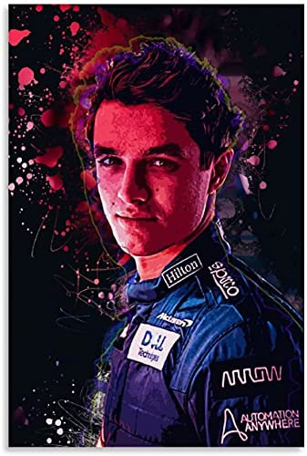 Leinwand Malerei Bild Lando Norris Most Talent F1 Driver Art Poster Cool für Moderne Familiendekoration Poster Wandkunst Bilder Und Drucke 23.6x35.4(60x90cm) Kein Rahmen