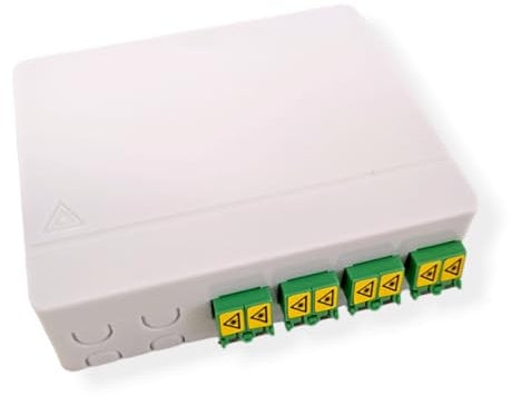 CONBIC® Glasfaser-Abschlusspunkt Dose (GF-AP) FTTH, inklusive Glasfaserstecker LC/APC (4 optischer Anschluss)