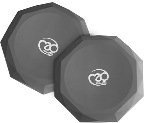 Yoga-Mad Yoga Knee Pads, Set of 2 | Anti Slip Foam Kneeling Pads | Great for Yoga, Pilates, Workouts | Comfortable, Lightweight, Supportive Shape for Knees, Elbows & Wrists