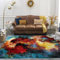 Hand Carved Multi Colour large Area Rug Hallway Geometric Design Rainbow Coloured Rugs Runner Floor Mat Door Mats (Splash, 200 x 290 cm)