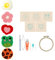 LIKEUDO 5 Kit Tasse Coaster Cup Mat Stickerei Starter Kit Erwachsene Stanznadel Anfänger Tassenmatte Muster Punch Needle Set Anfänger Starter Stanznadelstoff Muster Set DIY Stanznadel Stickrahmen Kit