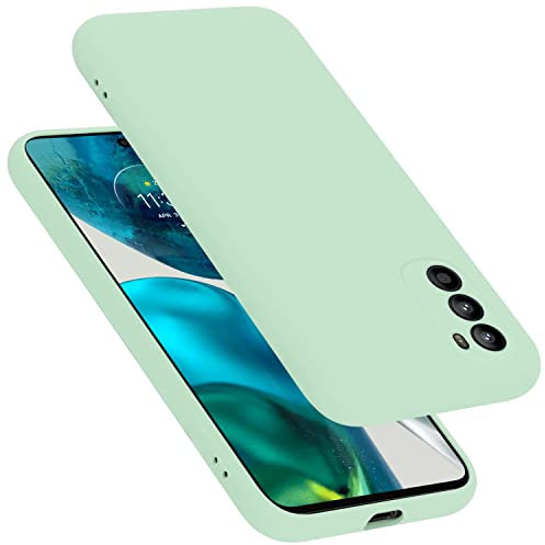 cadorabo silicone case compatible with Motorola MOTO G52 4G / G82 5G, mobile phone cover for MOTO G52 4G / G82 5G- impact-resistant, thin, Silky-Soft Touch Protective Phone Case - LIQUID LIGHT GREEN