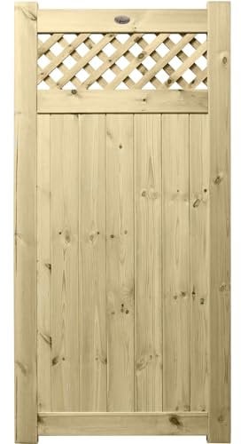 Premier URBAN Range Pedestrian Thick Premier Diamond Top Gate Smooth Wooden Tongue & Groove Pathway Height: 6ft (180cm) x Width: 3ft (90cm) No Hinge Pack Selected