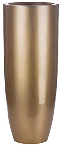 Casablanca Pflanztopf Pflanzgefäß aus Kunststoff - Pot für Blumen - Dekoration und Geschenk Geburtstag Muttertag - Farbe: Gold Höhe 92 cm