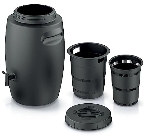 Prime Garden® BioComp Poubelle à compost pour poubelle bio - Fabrication d'engrais - Noir (55 l)