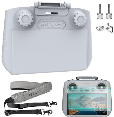 FPVtosky Mini 4 Pro RC 2 Sonnenblende I Joystick Schutz I Bildschirmschutz 3 in 1 RC-2 Fernbedienung Sonnenschutz für DJI Mini 4 Pro/Air 3/Flip, Für DJI Flip/Mini 4 Zubehör (RC2 Sonnenblende Satz)