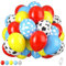 Toy Inspired Balloons - 12 Inch Red, Blue, Yellow Cow Print Sky Blue Cloud Story Balloons for Kids' Party Themed Decor
