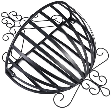 VINTORKY Porte-Fleurs Suspendu au Mur - Cache-Pot Mural - Suspension pour Plantes Supports d'étagère Noirs Panier de Fleurs Suspendu au Balcon Rail Pots de Plantes d'intérieur cintres Air