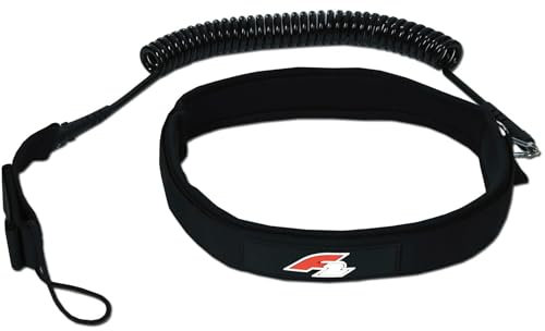 F2 Stand Up Paddling Leash Hüft Coiled Leash Schwarz 2024/25