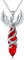 HUKKUN Phoenix Rising Halskette für Frauen Sterling Silber rot Heilung Kristall Phoenix Vogel Anhänger Halskette Rising Phoenix Schmuck Geschenk für Frauen