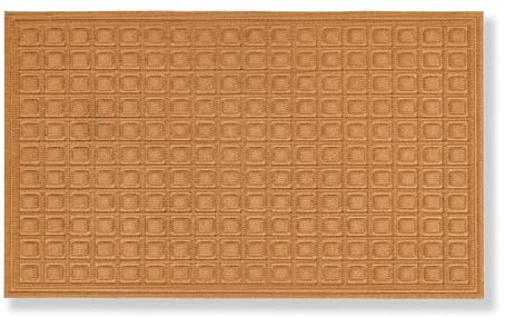 Wetterfeste Fussmatte aussen rutschfest - Hellbraun 40 x 60cm (Rechteckig) | Schmutzfangmatte Outdoor Türmatte für Eingangsbereich Schmutzabweisende Fußmatte strapazierfähig Fußabtreter moderne Designs