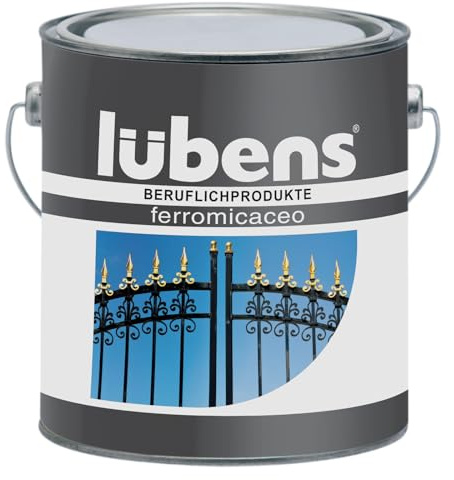 Generico Smalto micaceo Ferromicaceo anticorrosivo opaco di qualità 0.75 litri - Nero Grafite GG 94
