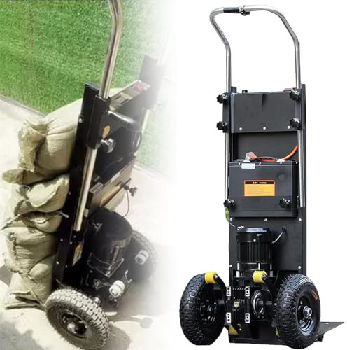 LSBHPPD 1200w Chariot Monte-Escalier électrique,Diable Monte Escalier,Charge 400kg,pour Monter Et Descendre Les Escaliers,Moteur Brushless - Batterie Amovible