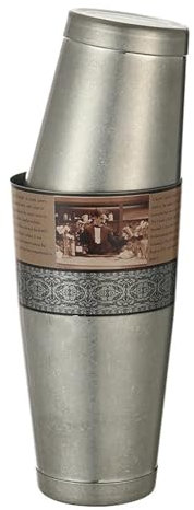 Cocteleras Coctelera Boston Shaker: Juego de 2 piezas: Herramienta de barra de barman profesional ponderada de 18,6 oz y de 25 oz Juego de Cocktail Shaker(800m VintageChaplin)