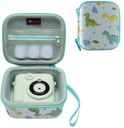 XANAD Funda para cámara instantánea Infantil, Compatible con Gofunly, HiMont, GREENKINDER, ASTGMI, Hangrui, TIATUA, CAMCLID, Regalo Ideal para niños de 3 a 14 años (Verde)