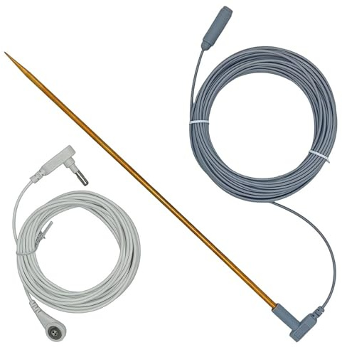 Kit de puesta a tierra - Cobre de cable de varilla de tierra de cobre, seguridad eléctrica de pico duradero | Probador de tierra portátil con una conexión eficiente para la estabilidad del flujo