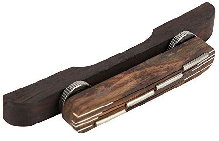 RiToEasysports Ponte per Chitarra Ponte per Mandolino in Palissandro a 4 Corde, Sostituzione Regolabile per Chitarra con Design Leggero per Hardware Hardtail Basso Telecaster Classico (rosa)