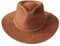 B&S Premium Leder Fedora - Hut mit breiter Krempe - Hochqualitatives Leder - Wasserabweisend - 56cm Hellbraun