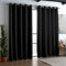 PANOVOUS Verdunklungsvorhang Schwarz, Blickdichter Thermovorhang mit Ösen, Raumteiler und Sichtschutz, Großer Schwarzer Vorhang 254x240 cm, Ideal für Schlafzimmer, Kinderzimmer und Wohnräume