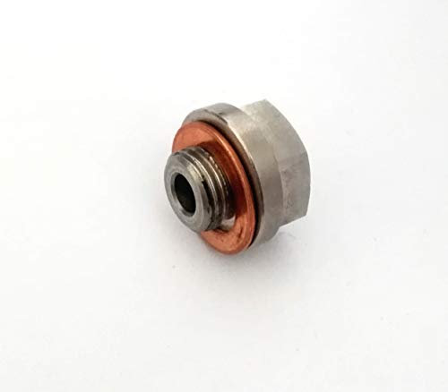 1 x Einfüll- und Ablassschraube 1/8 Zoll [Außen Ø 9,6mm] für diverse Hauswasserwerke und Gartenpumpen