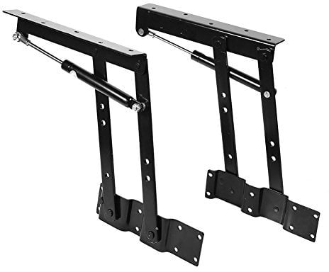 SOULONG 1 Paar Tischmechanik aus robustem Stahl, klappbar, Aufzug, Schwarz, Mechanismus für Klappplatte, Feder, Scharnier, Lift Up für Couchtisch