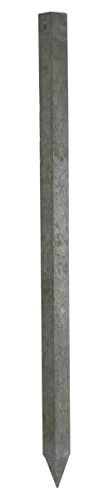 Recyclingpfahl 90x90x2000mm, vierkant, grau
