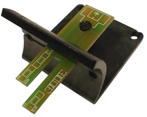 Easyricambi - Debimetro Stufa a Pellet, Sensore di Flusso Aria Modello LINX per Edilkamin 232770 295550, Misure 45x28x7 mm (Ricambio Supporto Nero)