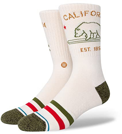 Stance Crew Socks - CALIFORNIA REPUBLIC 2, Large