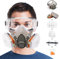 ANUNU Chemical Respirator with Filters and Goggle Earplug Dust Cover Paint Respirator for Epoxy Resin, Welding Woodworking, Polishing, Spraying, Mold Removal, Lead, Construction