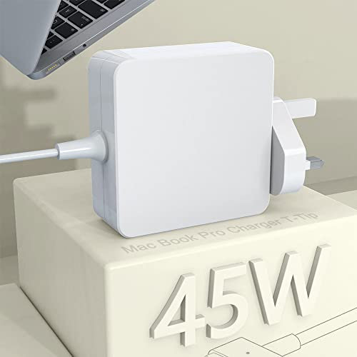 Compatible with Mac Book air Charger, 45W Magnetic 2 T-Tip Charger Power Adapter Compatible with Mac Book Air 11 Inch and 13 Inch (from Mid 2012), Include Charger Cable