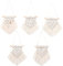 Gotetiso 5 Stück Makramee Anhänger Mini Makramee Wandbehang Kleine Deko Woven Wanddeko Wandteppich Chic Tapisserie Gewebte Makramee Deko Chic Home Decor
