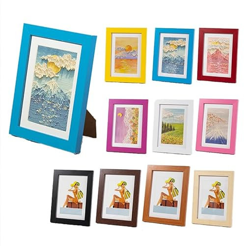 Coloured Wooden 4X6 5X7 6X8 Classic Elegant DIY Poster Picture Photo Frames (Rose, 5x7)