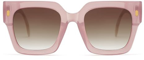 SOJOS Occhiali da sole da donna grandi vintage retrò quadrati Cateye montatura UV400 protezione classica outdoor moderna rettangolare oversize SJ2194, Colore: rosa., xl