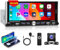 2G+64G Inalámbrico Carplay Android 13 Radio de Coche 1 DIN con Android Auto GPS Navi WiFi 6,9 Pulgadas Radio Coche con Mirror Link Bluetooth FM/RDS/Dab+/OBD/DVR Controles del Volante Cámara Trasera
