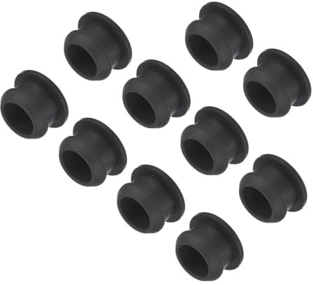 QUARKZMAN Silikonstopfen Silikon Lochstopfen Gummistopfen Blindstopfen Flacher Typ Rund Stopfen Abdeckstopfen für Küchen Gummischotts, Dichtungsstopfen, 12 mm Durchmesser, Schwarz, 10 Stück