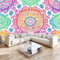 3D Fototapete Mandala-Stil Indisches Muster Wandbild, Bunt Wandbild Wandtapete Haupt dekorationen für Wohnzimmer Schlafzimmer Büro, Flur, 200 x 140 cm Vlies Tapete Wanddeko