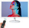 Eoulyee 22 Pulgadas Pantalla de monitoreo CCTV Blanca Monitor de cámara de Seguridad Interfaz multifunción HDMI, AV, BNC, VGA, USB, Entrada de PC Monitores LCD de computadora 1920x1080 Full HD