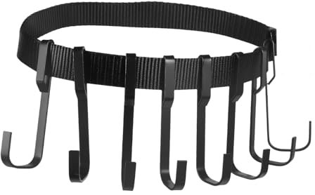 OSOLADY 1 Set Hunting Hook in Tree Hangers Hooks Tree Climbing Harness Hunting Tree Strap Tree Stand Safety Harness Tree Stand Harness Strap Hunters Safety Harness Tree Straps Metal Black