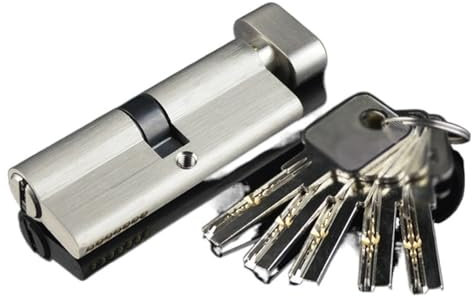 Schließzylinder, Zylinderschloss 50 mm 55 mm 60 mm Schließzylinder 5 Schlüssel Doppel- oder Einzelschlosskern Messing Schlafzimmerschloss Türzylinder (doppelt offen, 70 mm 35–35)(Single Open,90mm 45 4