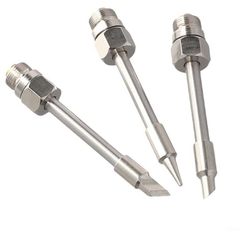 HpLive Pack of 3 510 Interface Soldering Iron Tip Head, Mini Portable Soldering Iron Tips, 2 x 0.27 Inches