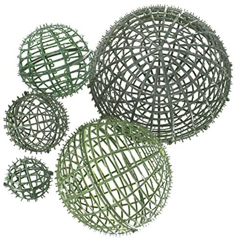 Vaguelly 5pcs Artificial Flower Plant Ball Stand Liner Decorative Grass Ball Rack for Wedding Party Yard