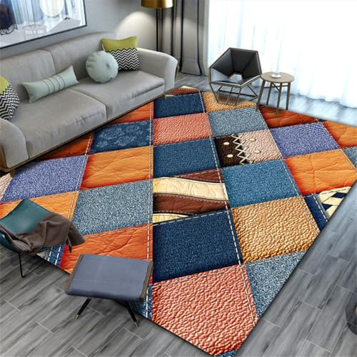 RUGMRZ Flur Teppich 80X120Cm Waschbarer Läufer 1 Moderne Dekoration Bodenbeläge Für Balkon Minimalistische Geometrische Kunst Mit Mehreren Farben