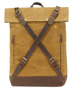 DreiMaster Vintage Herren Rucksack, Kamel, One Size