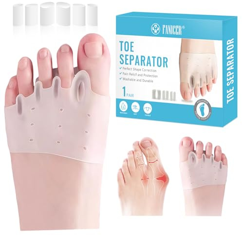 1 Paire Correcteur D'orteils plus 3 bouchons,Silicone Séparateurs d'orteils pour Chevauchement Orteil,Soulager les frottements,pour Détente et Étirement,Pour Homme et Femme