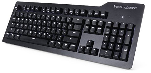 Das Keyboard Prime 13 Mechanische Tastatur QWERTZ DE Layout - 105 Tasten, Weiße LED-Beleuchtung, Full-NKRO, Cherry MX Brown Soft Clicky, USB 2.0 Passthrough, Aluminium-Abdeckung (DKP13-PRMXT00-DE)
