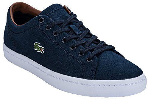 Lacoste - Zapatillas de lona para hombre, color azul oscuro