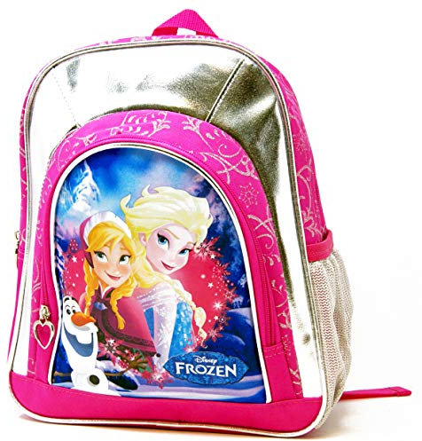 Die Eiskönigin - Kindergarten-Rucksack/Kindergartentasche - Elsa & Anna - für die Brotdose/Trinkflasche/Vorschul-Rucksack + Kinder Geldbeutel/Brustbeutel/Geldbörse + Sticker