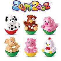 VTech ZoomiZooz – Box mit 6 Tieren Bauernhof – Tiere zum Sammeln – Version FR