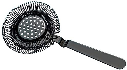 PIAZZA - Colino per Cocktail Professionale in Acciaio Inox Color Grafite con Filtro Setaccio a Molla - Strainer Barman per Bevande e Succhi di Frutta Pronti da Bere